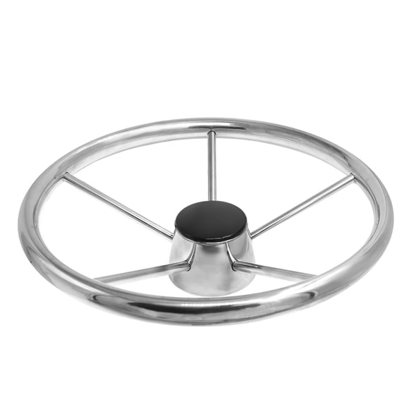 Marine Steering Wheel With Black Foam Grip 13-1/2 " Stainless Steel For Yacht Boat Accessories ,Easy to Calibrate