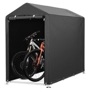 Bike Storage Tent Shed – 420D Waterproof Outdoor Storage Shelter for 1–2 Bicycles, Heavy Duty Steel Frame, UV-Resistant Cover, Triangular Roof Design for Patio & Garden