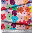 thumbnail image 3 of Soimoi Silk Fabric Artistic Flower Fabric Prints By Yard 42 Inch Wide, 3 of 3