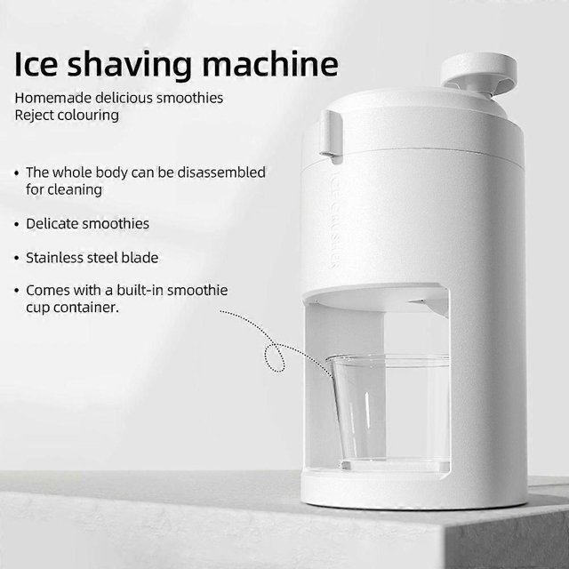 Rasoir à Glace et Machine à Cônes de Neige, Broyeur de Glace Portatif à Manivelle avec Bol à Glace Gratuit et Moule à Glace, Machine Manuelle pour Slush, Machine pour Glace Râpée compatible Snow_Perfect Gift