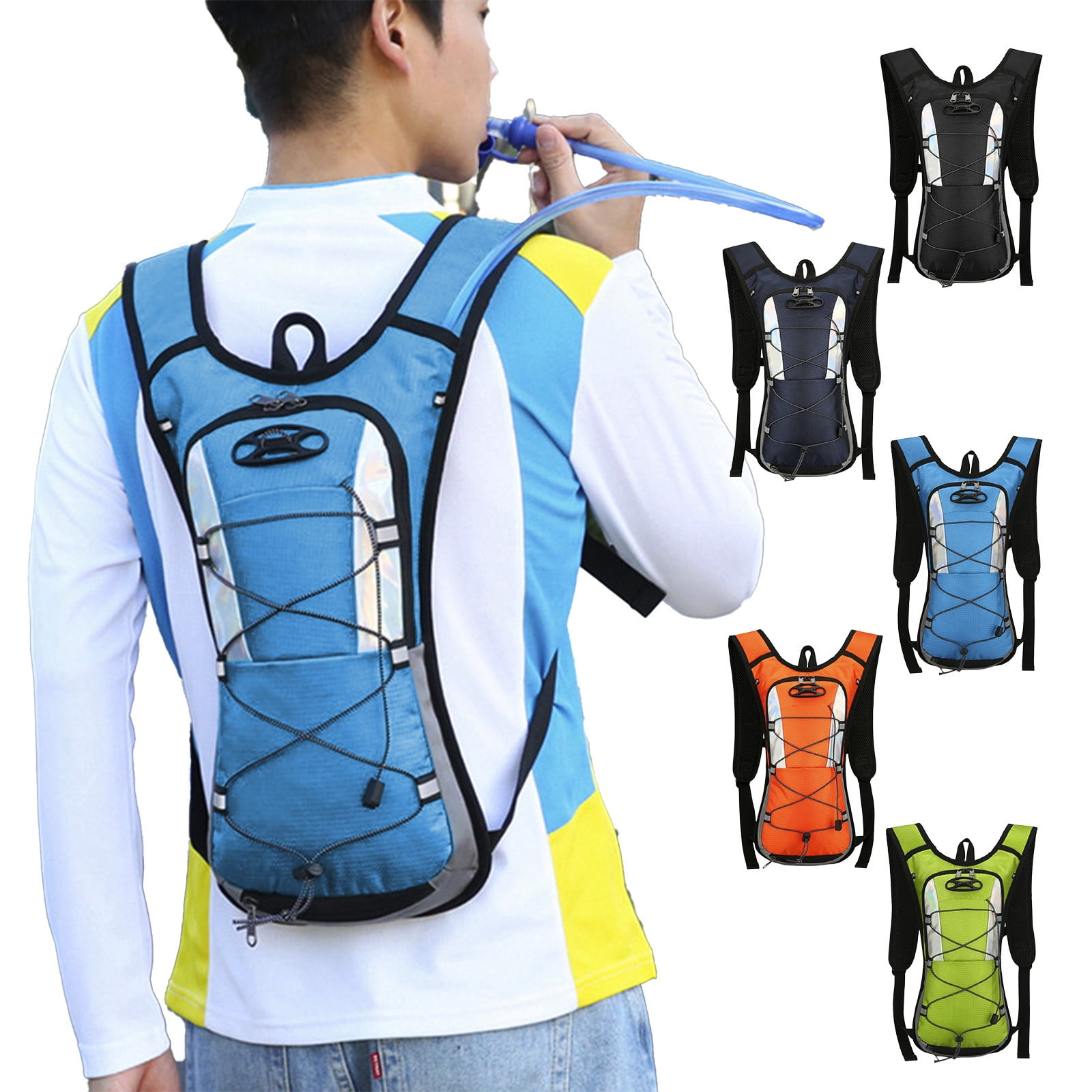 Sentmoon Large Backpack Casual Daypack Backpack Hydration Backpack Lightweight Hydration Pack Water Backpack For Hiking Running Biking Road Runner Hyd