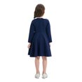 thumbnail image 4 of Robes pour Adolescentes Printemps Été Imprimé Volant Manches Longues Robe Décontractée Unie Marron 11-12 Ans, 4 of 4