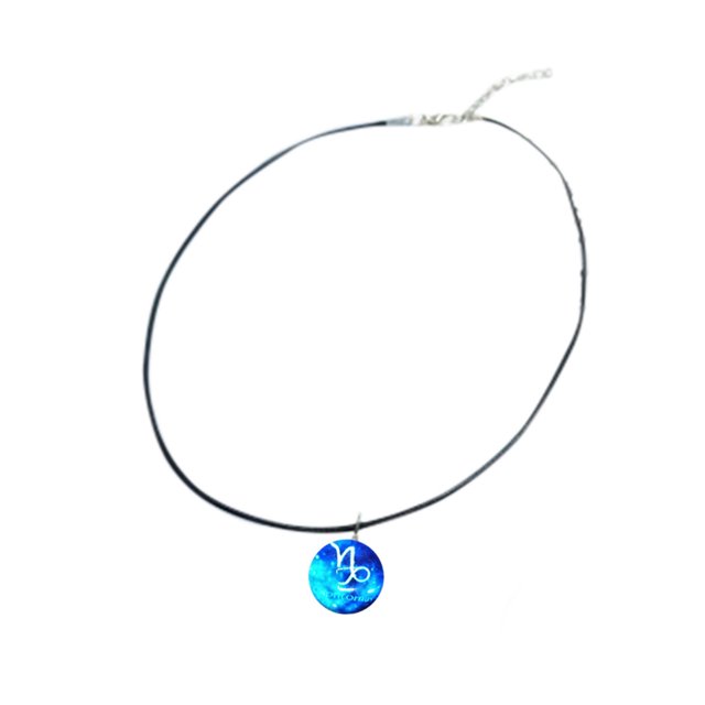 Fashion Luminous Colorful Twelve Constellations Zodiac Design Necklace Gift