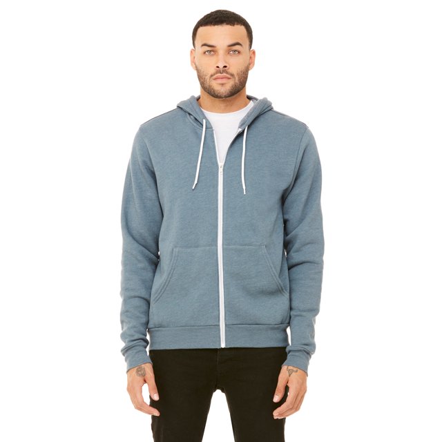 Bella + Canvas Sweat à Capuche Zippé en Polaire Éponge Unisexe