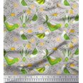 thumbnail image 1 of Soimoi Polyester Crepe Fabric Floral & Bird Cartoon Print Sewing Fabric Yard 42 Inch Wide, 1 of 3