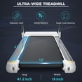 thumbnail image 4 of Portable Compact Treadmill;Electric Motorized  3.5HP;14KM/H;Medium Running Machine Motorised Gym 330lbs;Foldable for Home Gym Fitness Workout Jogging Walking;Bluetooth Speaker  APP FITIME, 4 of 21
