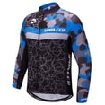 thumbnail image 2 of Sponeed Cycling Jersey Set Men Long Sleeve Reflective Breathable Bicycling Tops Bike Riding Pants Padded Blue XL, 2 of 10