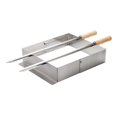 thumbnail image 1 of Tramontina Churrasco BBQ Stainless Steel Skewer and Grill Rack Set with Wood Handles, 1 of 6
