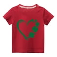 thumbnail image 1 of TopLLC St. Patricks Day Chemises pour Femmes Hauts de Sarrau St Patricks Day Tout-Petits Enfants Garçons Filles Mode Mignon Col Rond Imprimé Manches Courtes Haut, 1 of 3