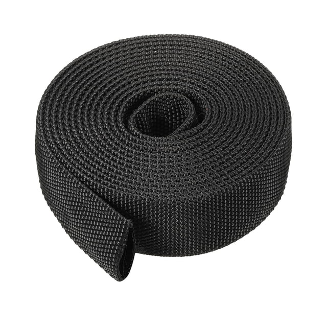 Unique Bargains 1.2' ID 10FT Nylon Protective Hose Sleeve, Cable Cover Sheath Protection, Black