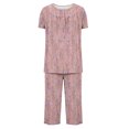 thumbnail image 5 of Rbaofujie Pyjama pour Filles Femmes Décontracté Boutons Col Rond Manches Courtes Blouse Mode Poches Pantalon Ensemble de Pyjama Peignoir, 5 of 5