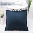 thumbnail image 1 of PiccoCasa Soft Velvet Throw Pillow Covers, Solid Cushion Covers Navy 16"x16", 1 of 7