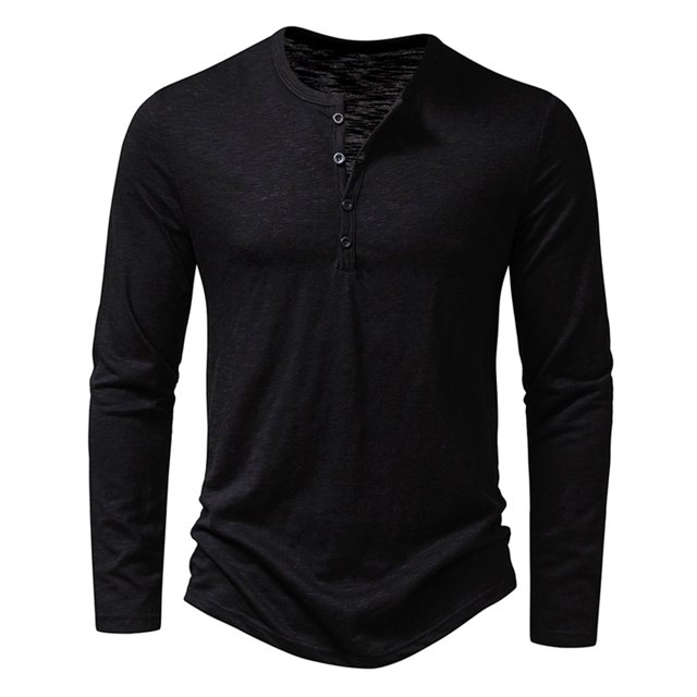 T-Shirt à Manches Longues pour Hommes Hommes Décontracté Uni Chandail à Manches Longues Col Rond T-Shirt Hauts Blouse T-Shirts pour Hommes Mode Into the Am T-Shirts pour Hommes T-Shirt à Manches Longues