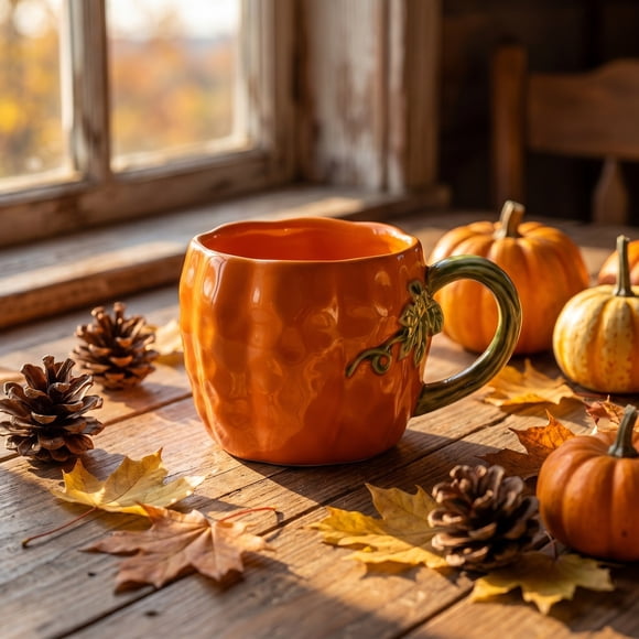 Thanksgiving Fall Halloween Decoration for Home Indoor Outdoor Clearance Under $5.00!Cute Pumpkin Mug For Thanksgiving Handmade Ceramic Mug Office Water Cup Originality Coffee Cup Holiday Gift Cup