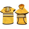thumbnail image 2 of Dog Reflective Raincoat with Hood Harness Hole, Waterproof Slicker Poncho for Small Medium Dogs and Puppies, S , Yellow, 2 of 7