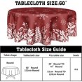 thumbnail image 2 of Merry Christmas Tablecloth 60 Inch Round Red Christmas Floral Table Cloth Round Cover Christmas Snowflake Snowy Xmas Table Cloth Winter Farmhouse Decorative for Holiday Home Kitchen Dining Party, 2 of 6