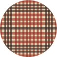 thumbnail image 1 of Ahgly Company Tapis d'Intérieur Lavable à la Machine, Carré, Transitionnel, Rouge Brique de Feu, Tapis de Zone, 3 Pieds Carré, 1 of 7