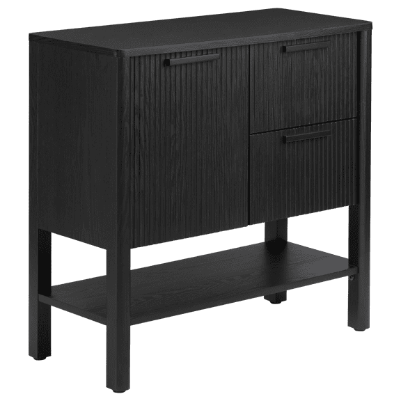 Bouclair Buffet en Bois Noir avec Porte et Tiroirs