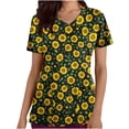 thumbnail image 1 of Pisexur Womens Scrub Tops Boasting Colorful Floral Prints Along With Short Sleeve Scrub Tops Suitable for Nursing Uniforms With Convenient Pockets, 1 of 4