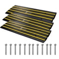 thumbnail image 1 of VEVOR Curb Ramp, 3 Pack Rubber Driveway Ramps, Heavy Duty 33069 lbs Weight Capacity Threshold Ramp, 2.6-inch High Curbside Bridge Ramps for Loading Dock Garage Sidewalk, Expandable Full Ramp Set, 1 of 9