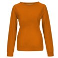 thumbnail image 4 of Yuyuzo 2025 Automne Chandail Sport Uni pour Femme Décontracté Ample à Col Rond Raglan à Manches Longues Chandail Tunique Hauts Orange A1, 4 of 5