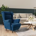 thumbnail image 1 of vidaXL Armchair Blue Velvet, 1 of 4