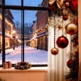 thumbnail image 3 of TIELUTT Holiday Printed Curtains 2 Piece of 2D Flat Printed Red Printed Curtains with Snowflake and Curtains Neutral Suction Curtains Out Light from Windows Decorative Shower Curtains 63 in Curtains, 3 of 6