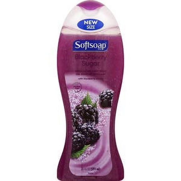 Softsoap Gel Douche Exfoliant - Gommage au Sucre et à la Mûre - 20 fl oz