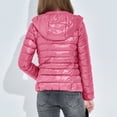 thumbnail image 4 of RKSTN Puffer Jacket Womens Winter Fashion Solid Color Lightweight Hooded Short Korean Style Jacket Plus Size Full Zipper Warm Jacket with Pockets, 4 of 7