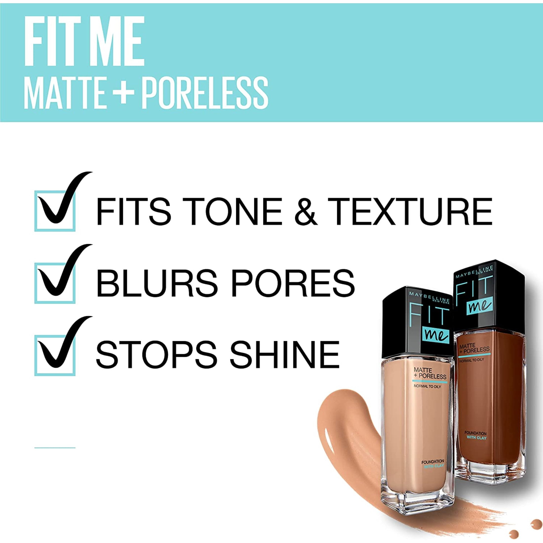 Maybelline New York Fit Me Mat + Sans Pores Fond de Teint Maquillage