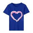 thumbnail image 4 of Pisexur T-shirt de la Saint-Valentin Haut T-shirt de la Saint-Valentin pour Femme Amour Imprimé T-shirt à Manches Courtes Haut à Manches Courtes Col Rond Haut/chemise, 4 of 5