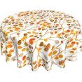 thumbnail image 1 of Nappe d'Extérieur Orange Brûlé d'Automne Ronde 70 Pouces, Nappe Feuilles Aquarelle, Polyester Résistant aux Taches Feuilles d'Automne Déco Saisonnière Petites Housses de Table pour Cuisine Salle à Manger Fêtes Pique-Nique, 1 of 6
