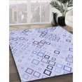thumbnail image 3 of Ahgly Company Machine Washable Indoor Square Transitional Lavender Blue Area Rugs, 4' Square, 3 of 7