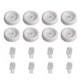thumbnail image 1 of BQLZR WD35X21038 Roue de Lave-Vaisselle et Tige Kit Authentique Plastique Blanc Lot de 8, 1 of 5