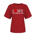 thumbnail image 2 of Meichang T-Shirts Graphiques pour Femmes T-Shirts de la Saint-Valentin T-Shirts Graphiques Mignons avec Cœur Hauts Décontractés à Col Rond Manches Courtes Coupe Ample T-Shirts de Fête T-Shirts de la Saint-Valentin, 2 of 7