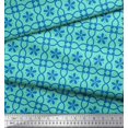 thumbnail image 2 of Soimoi Green Moss Georgette Fabric Talavera Poblana Ethnic Decor Fabric Printed Yard 42 Inch Wide, 2 of 3