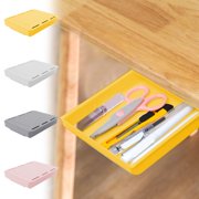 Unbeatable Price,Under Desk Drawer, Self-Adhesive Under Desk Organizer, Office Stationery Drawer, Compact Under Desk Storage, Available in 4 Colors, Ideal for Home and Office Organization $BS$3