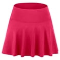 thumbnail image 2 of Women's Swim Shorts - High Waisted Plus Size Bathing Suit, 12 Colors, Side Slit, Built-in Briefs, 2 of 5