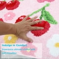 thumbnail image 3 of Cute Cherry Bath Mat Pink Bathroom Rugs Bathroom Accessories, Funny Non Slip Floor Bath Rug Machine Washable Bathmat Soft Microfiber Carpet for Bathtub & Shower (23.6 * 15.7 Inch), 3 of 8