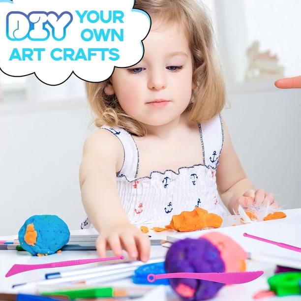 Pate a Modeler - 88 Couleurs Argile Autodurcissante Pâte à Modeler Magique pour Enfants, Cadeau pour Garçons et Filles âgés de 3 à 12 Ans