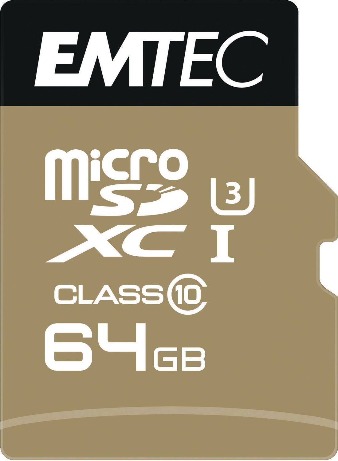 Carte à mémoire MSD + adaptateur SpeedIN' CL10 U3 d'Emtec de 64 Go