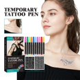 thumbnail image 2 of Temporary Tattoo Ink with Tattoo Stencils Tattoo Set Easy To Clean for Women Men, 2 of 9