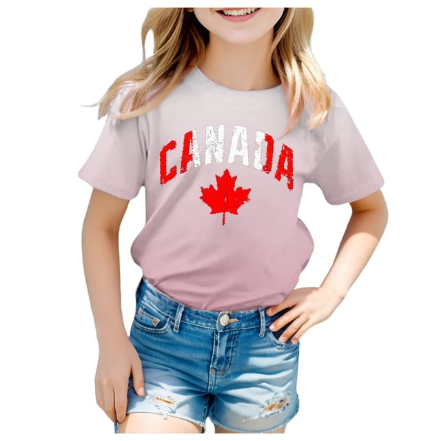 TZEWGL Tees For Newborn Summer Short Sleeve Crewneck Graphic Print Basic Clothing For Baby size 4-5T