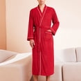 thumbnail image 2 of Birdeem Robes for Men MenâS Elastic Waist Summer Solid Casual with Bandage Pockets Robes, 2 of 12