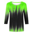 thumbnail image 5 of Hauts pour Femmes Décontractés Imprimés à Col Rond T-Shirt à Manches 3/4 Haut Ample, Hauts à Manches 3/4 pour Femmes, Hauts Décontractés pour Femmes, T-Shirts pour Femmes, 5 of 5
