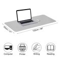 thumbnail image 2 of Uxcell 48"x17" Large Desk Mat, PU Leather Dual Side Large Desk Pad, Silver Tone, 2 of 6