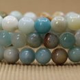 thumbnail image 4 of Bracelet Extensible Unisexe en Perles Rondes de 8 mm en Pierre Précieuse d'Amazonite Multicolore Naturelle 7 Pouces, 4 of 5