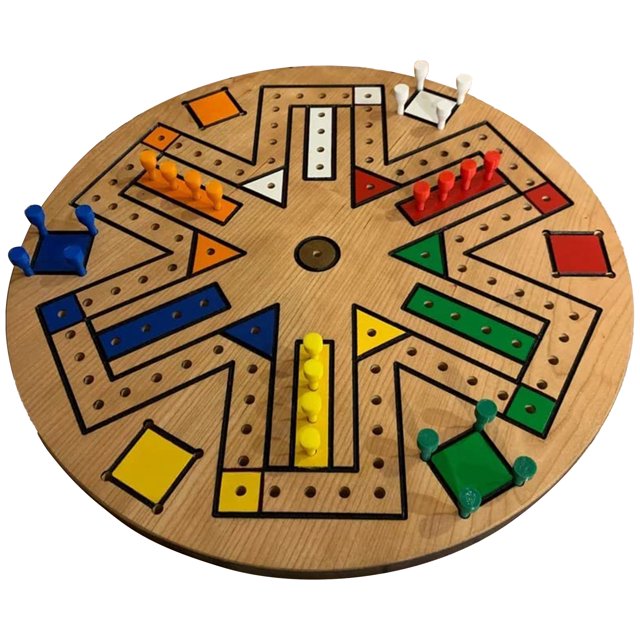 Game Fast Track Game Wood 35.5cm Diameter Family Board Game Brown