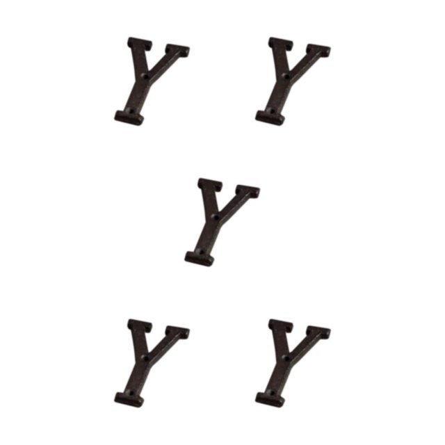 Decodeary Impeccable Metal Letters House Sign Easy-to-Install And Fade-Resistant Durable B17--Y 5Set