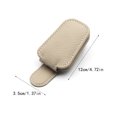 thumbnail image 2 of Becaristey Leather Car Glasses Clip Universal Auto Sun Shadow Storage Case Automotive Interior Ticket Key Holder Beige 1Set, 2 of 6